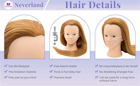 Neverland Beauty Inch Real Human Hair Training Head Make Up