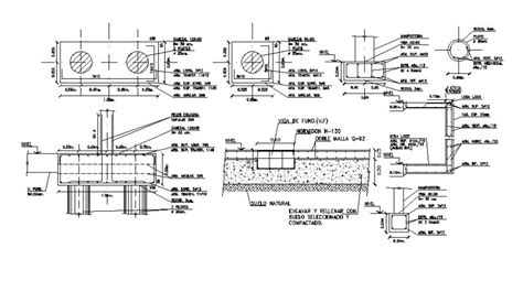 Rcc Water Tank Plan And Section Drawing Cadbull