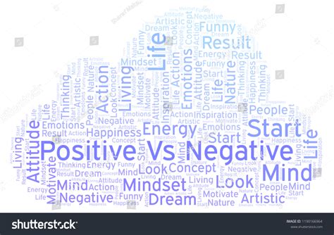 Positive Vs Negative Word Cloud Made Stock Illustration 1190166964