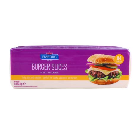 Alosraonline Emborg Burger Slices With Cheddar Cheese 1033kg