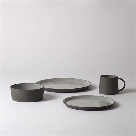 Aska Nordic Dinnerware Set Charcoal Grey Vaunt Design