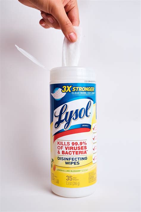 Lysol® Disinfecting Wipes - 1 canisters of 35 wipes - Lemon and Lime B ...