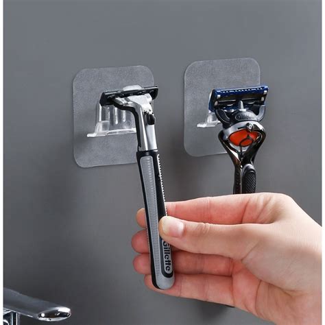 Universal Clear Self Adhesive Punch Free Shaver Holder Creative