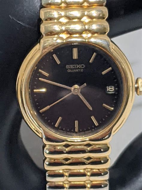 Vintage Womens Seiko Gold Tone Wrist Watch Seiko Ro Gem