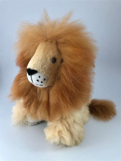 Lion Soft Toy Stuffed Toy Lion Animal Cute Fluffy 100 Alpaca Fur