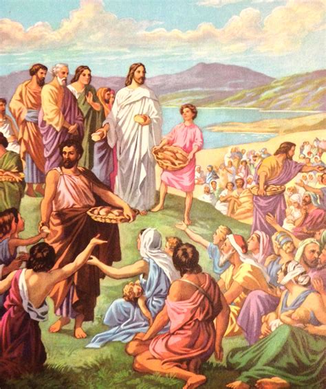 Jesus Feeds 5 000 People With 5 Loaves Of Bread Amd Two Fish John 6 1