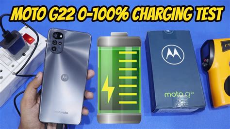 Moto G22 0 100 Charging Test Box Charger 20 Watt Motorola G22 Charging Time Test Youtube