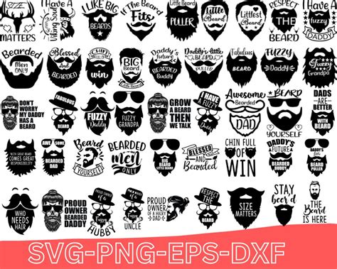 Beard Black Man Bundle Svg Afro Man Hairstyle Men Svg Beard Etsy