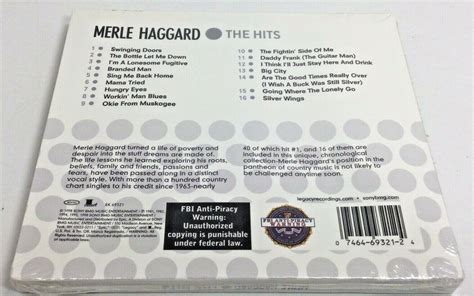 Merle Haggard The Hits 16 Biggest Hits Cd New Sealed Included 12 1