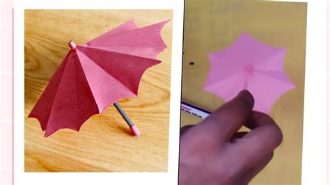 How To Make A Paper Umbrella Origami Umbrella Youtube