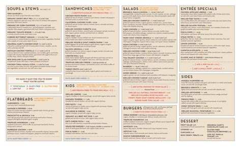 Urban Bistro Menu