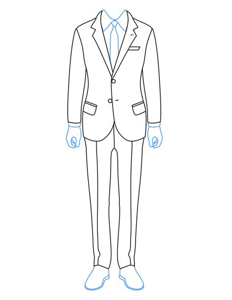 How To Draw A Suit And Tie