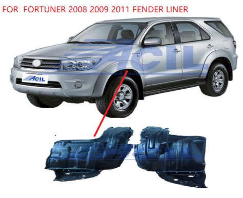 1SET Fender Liner For Toyota FORTUNER 2005 2007 2008 2009 2010 2011