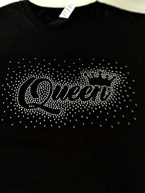 Queen Rhinestone T Shirtrhinestone T Shirtbling T Etsy