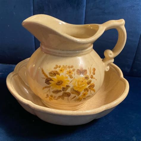 Mccoy Accents Vintage Mccoy Pitcher And Basin 7628 Poshmark