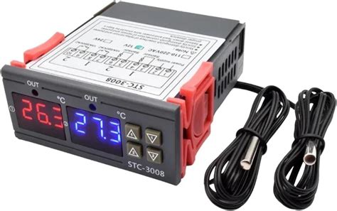 Controlador De Temperatura Digital Led Dual De Stc Termostato De