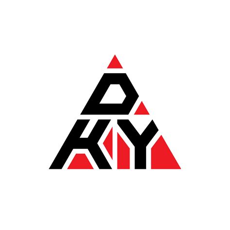 DKY triangle letter logo design with triangle shape. DKY triangle logo ...