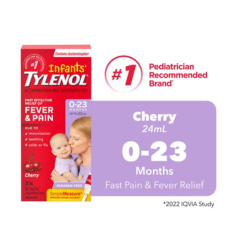 Tylenol - Infants Acetaminophen Suspension Cherry Drops