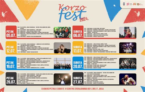 Korzo fest zrenjaninska letnja manifestacija počinje 5 jula