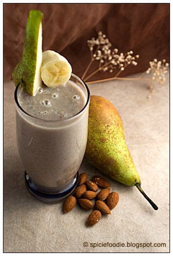 Banana Pear Smoothie Pear Banana Smoothie Almonds Almond Milk