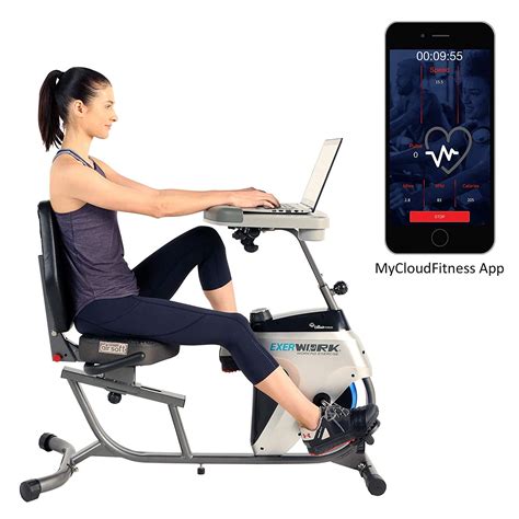 Exerpeutic 2500 Exerwork Bluetooth Smart Cloud Fitness Adjustable Desk