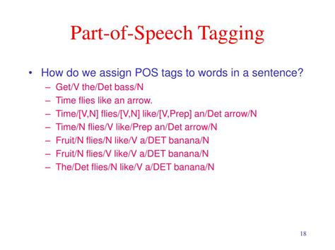 Ppt Part Of Speech Tagging Chapter 8 Powerpoint Presentation Free