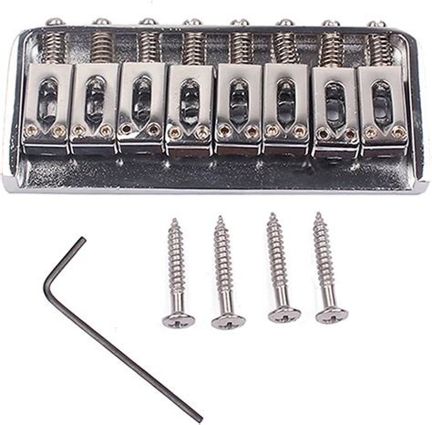 8 String Bass Guitar Bridge Set Rosenice Bass Guitar Bridge