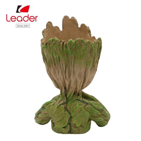 Factory Direct Resin Flowerpot Tree Baby Succulent Planter Cute Green