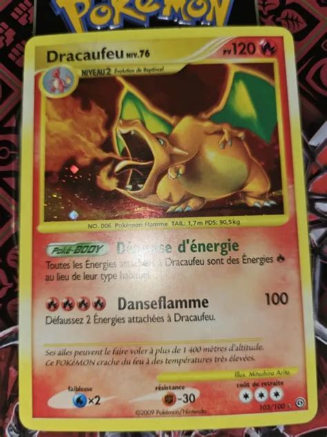 Carte Pok Mon Dracaufeu Holo Secrete Dp Temp Te Diamant Perle