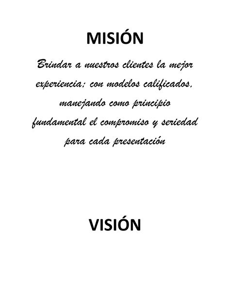 Mision Y Vision Pdf