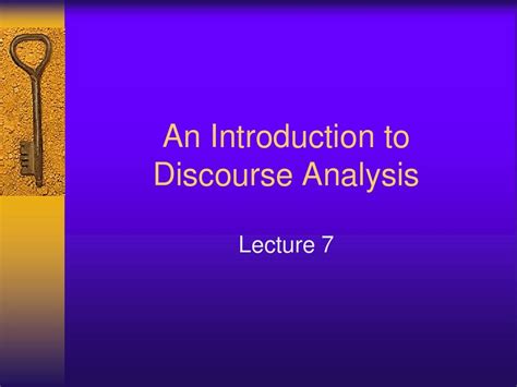 An Introduction To Discourse Analysis Lecture Word