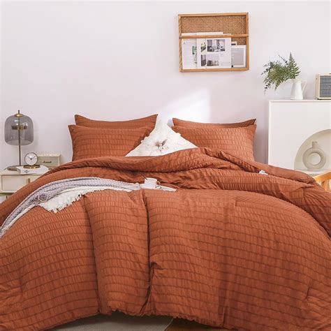 Amazon Haowaner Burnt Orange Comforter Set King Comforter Set Boho