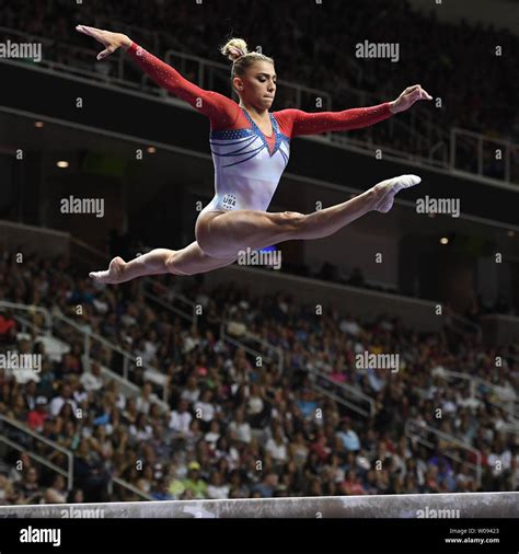 Ashton Locklear Performs On The Balance Beam At The Womens Olympic