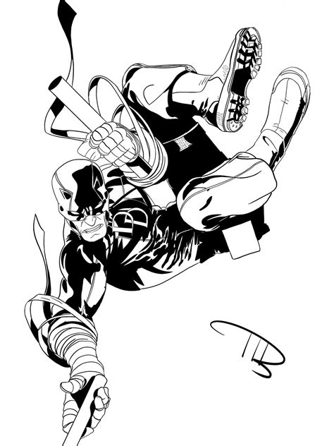 Daredevil Black And White By Tehhsuhh On Deviantart