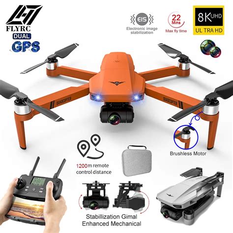 New Kf Gps Drone K Dual Hd Camera Axis Gimbal Brushless Motor