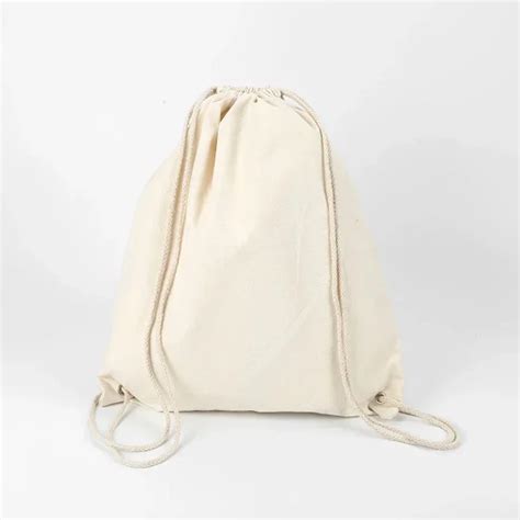 Bolsa De Lona Con Cord N Para Hombre Y Mujer Mochila De Algod N Con