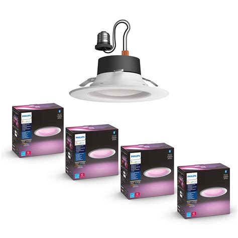 Buy Philips Hue White And Color Ambiance 4 Pack Smart Retrofit Recessed