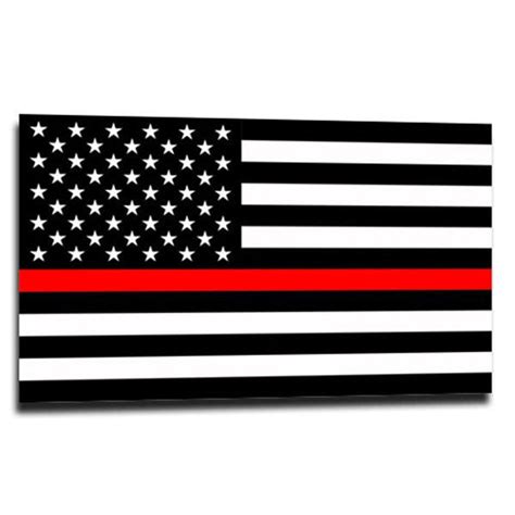 Thin Red Line American Flag Sticker Available In Multiple Sizes