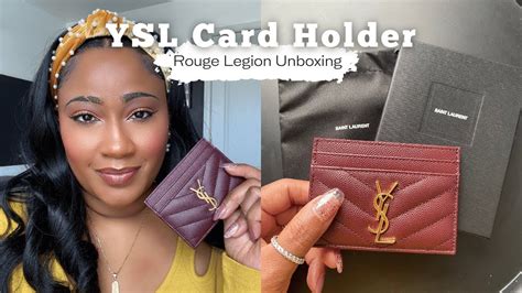 YSL Card Holder Rouge Legion Unboxing YouTube