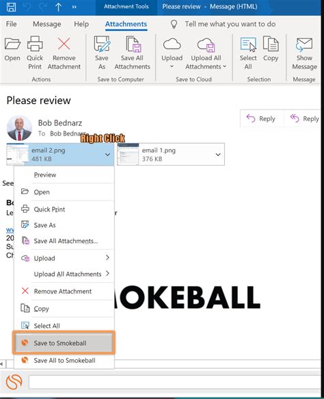 Send And Save Emails From A Matter Smokeball Support Hub