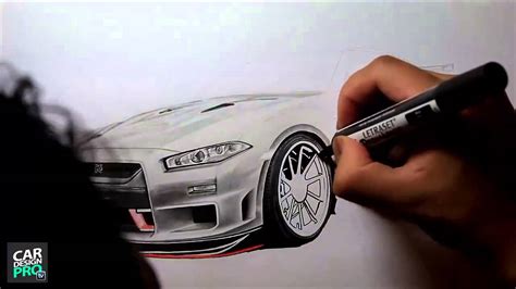 Nissan GTR Concept Drawing Roman Miah YouTube