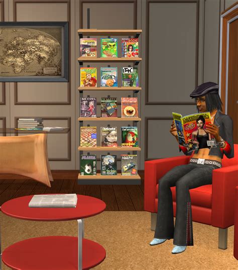 Mod The Sims Library Mod Magazine Display