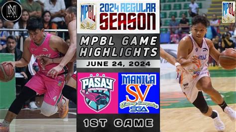 MPBL HIGHLIGHTS PASAY VOYAGERS VS MANILA SV BATANG SAMPALOC SGA JUNE