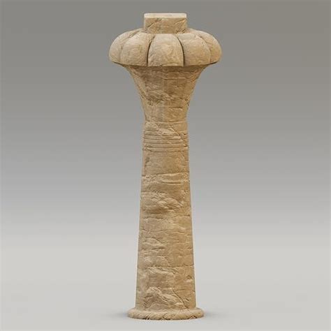 3d Model Egyptian Palmiform Column Vr Ar Low Poly Cgtrader