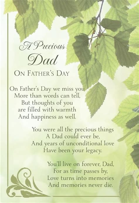 Fathers Day Graveside Bereavement Memorial Cards Variety Memorial