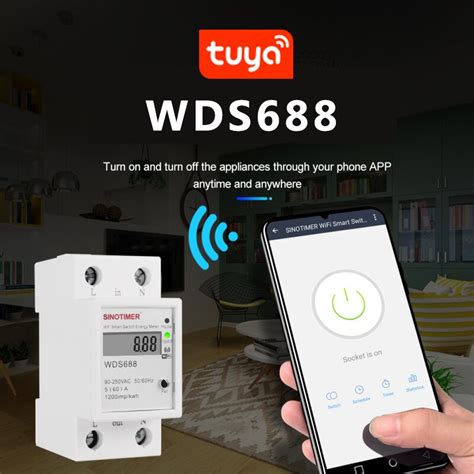 Smart Life Tuya Power Meter Wifi WDS688 Din Rail Single Phase Smart