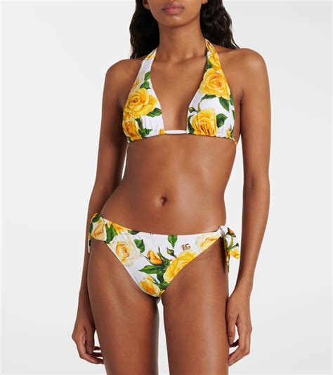 Floral Bikini In Yellow Dolce Gabbana Mytheresa