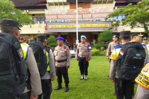 Polresta Denpasar Gelar Apel Pengamanan TPS Sejumlah Hal Ini Dilarang