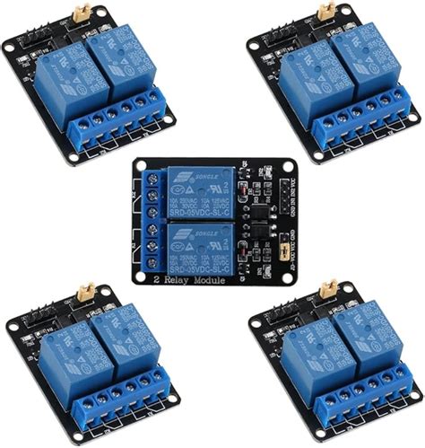 ManYee 5 Stück 2 Kanäle 5V DC Relais Modul Brett für Arduino mit