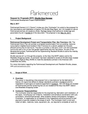 Fillable Online Mission Sfgov Request For Proposals Rfp Shuttle Stop